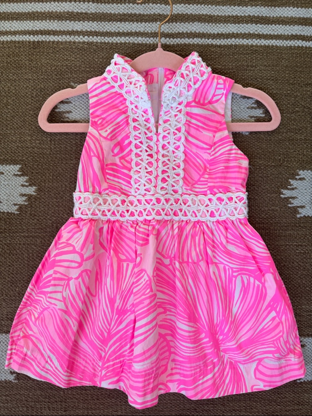Lilly Pulitzer Pink Palm Toddler Dress